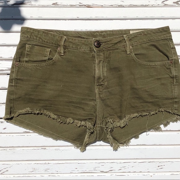 Vintage Denim “tns” Pants - Vintage Denim olive green size 10 shorts.